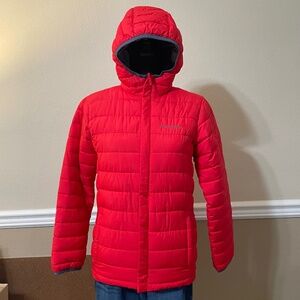 Columbia Red Hooded Puffy Jacket - Size 14/16